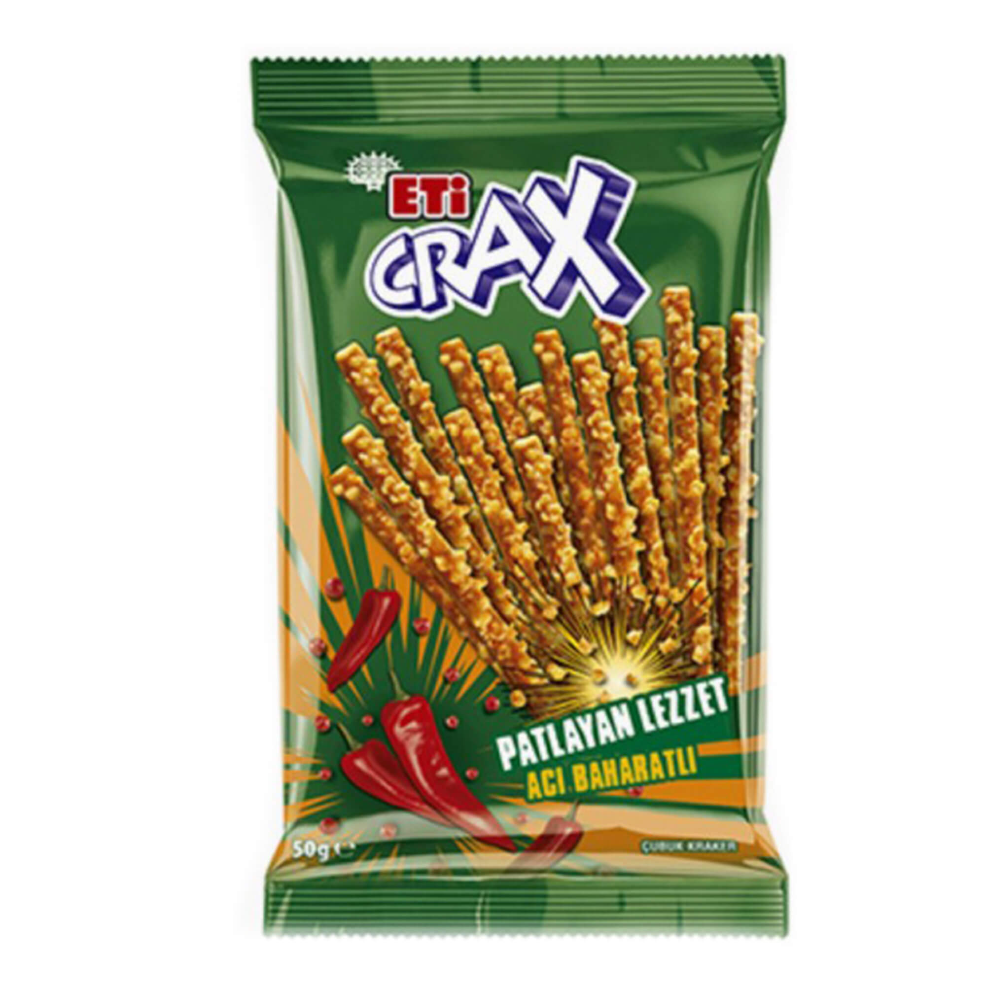 ETİ CRAX PATLAYAN LEZZET ACI BAHARATLI 50 GR