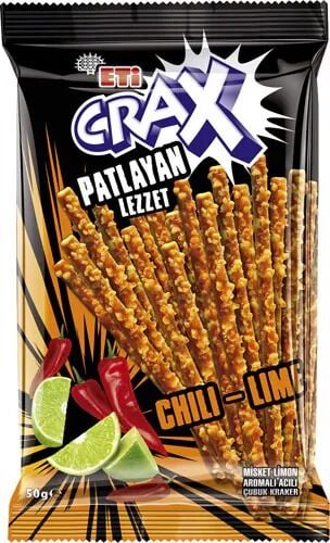 ETİ CRAX PATLAYAN MİSKET LİMON AROMALI ACILI ÇUBUK KRAKER 50 GR