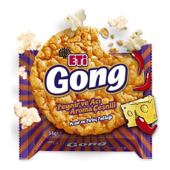 ETİ GONG PEYNİR VE ACI AROMA ÇEŞNİLİ 34 GR