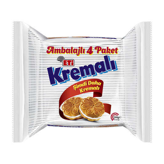 ETİ KREMALI 4 PAKET 244 GR