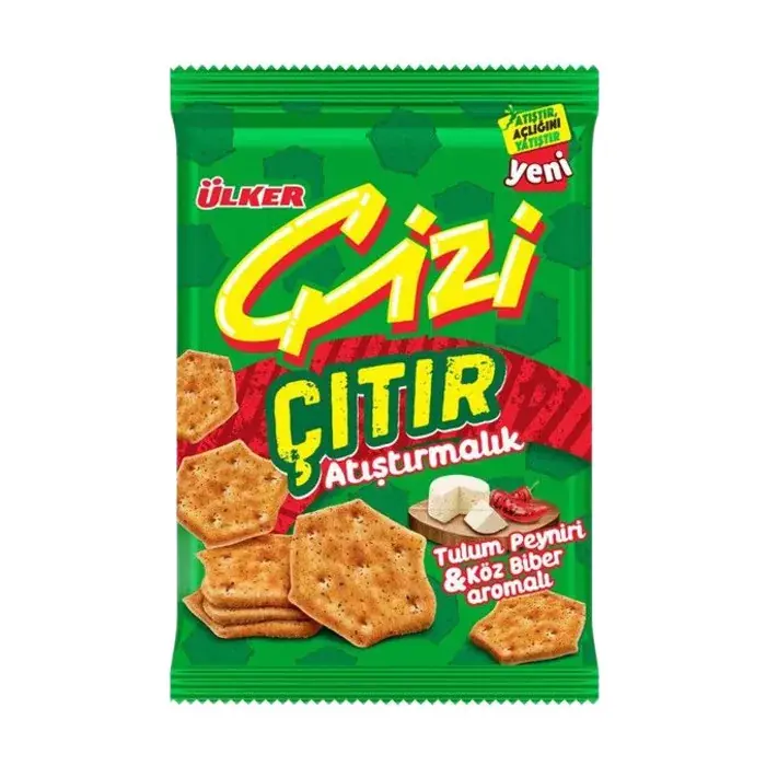 ÜLKER ÇİZİ ÇITIR TULUM PEYNİR&KÖZ BİBER 80G