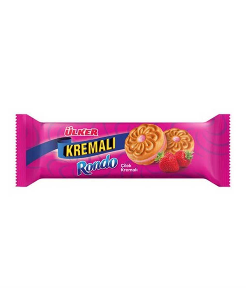 ÜLKER  KREMALI SANDVİÇ ÇİLEKLİ BİSKÜVİ 61 G
