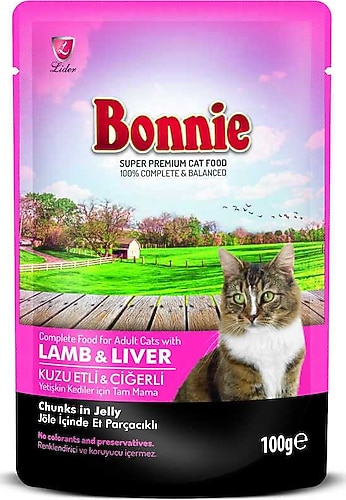 BONNIE CİĞERLİ KEDİ MAMASI 85 GR