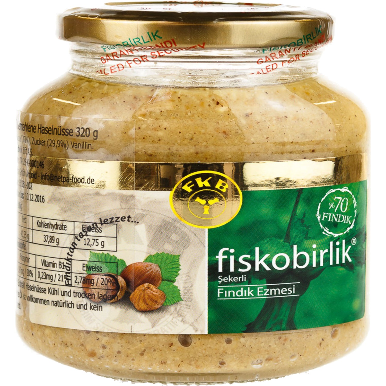 FİSKOBİRLİK FINDIK EZMESİ 300 GR