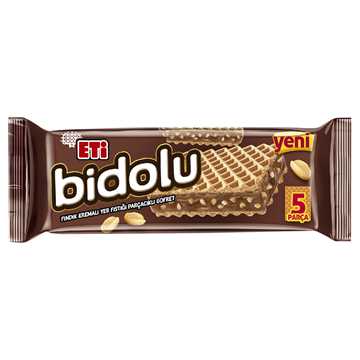 ETİ BİDOLU FINDIK KREMALI YER FISTIĞI PARÇALI GOFRET 81 GR