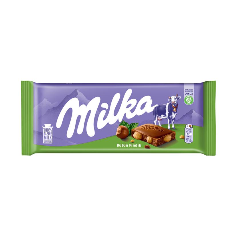 MİLKA BÜTÜN FINDIK ÇİKOLATA 90GR