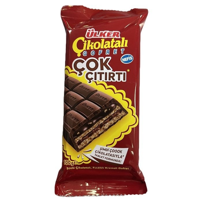 ÜLKER  ÇİKOLATALI GOFRET  TABLET 100G