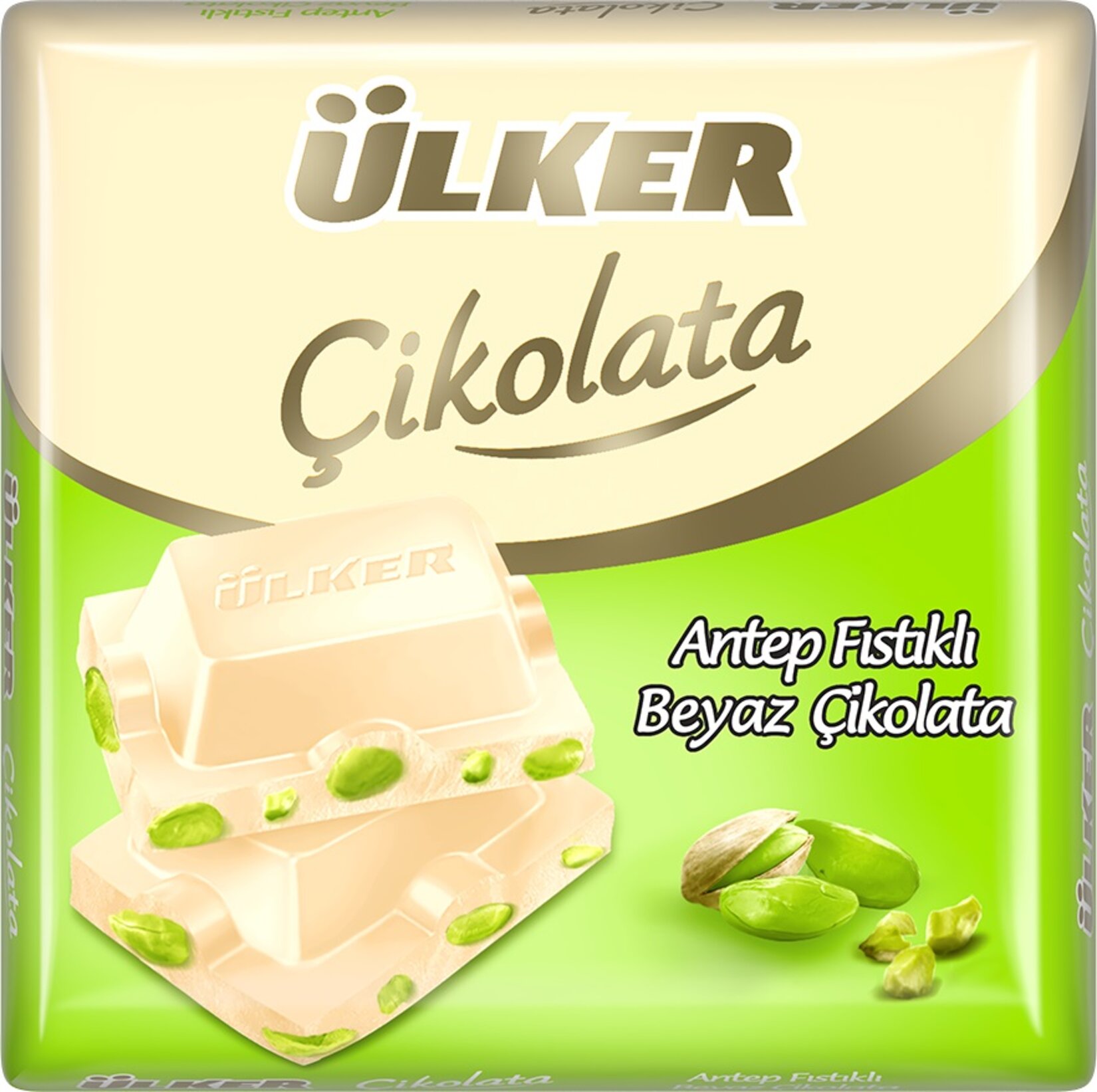 ÜLKER  KARE ÇİKOLATA BEYAZ FISTIK 65G