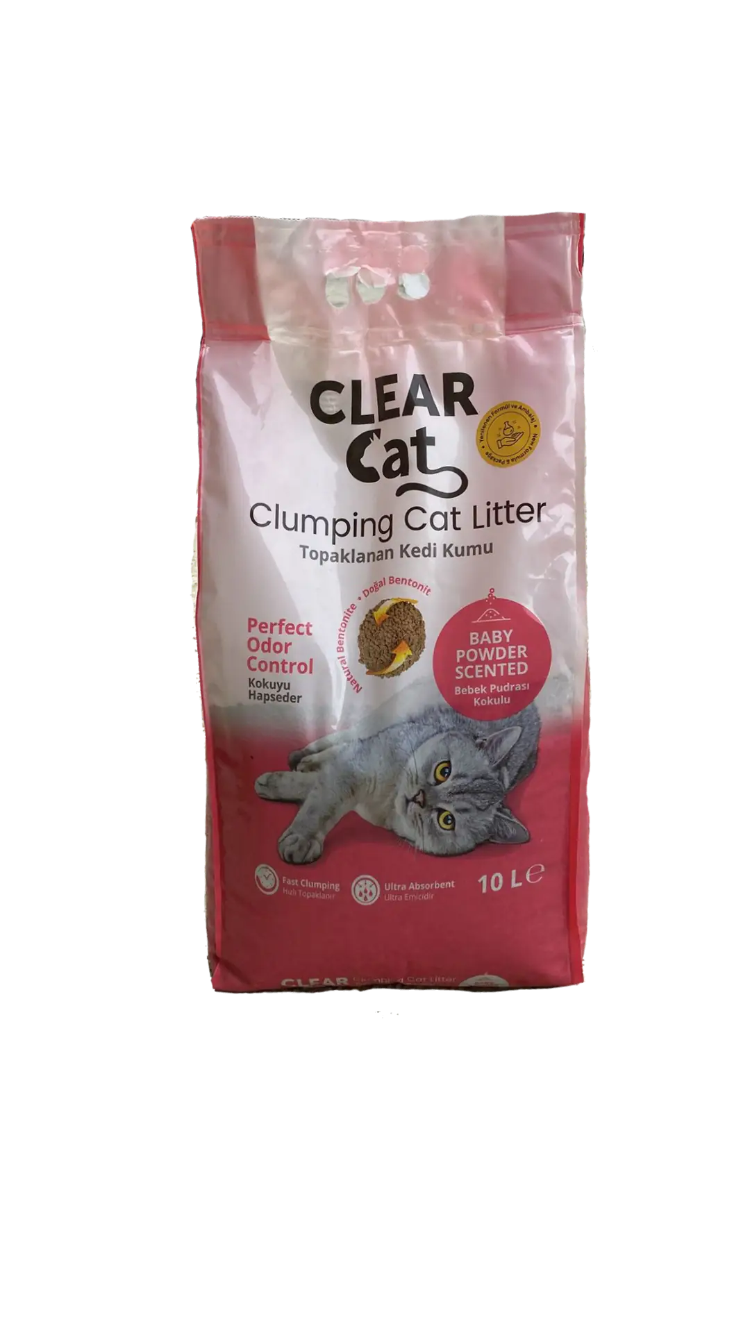 CLEAR CAT BEBEK PUDRA KEDİ KUMU 5 LT