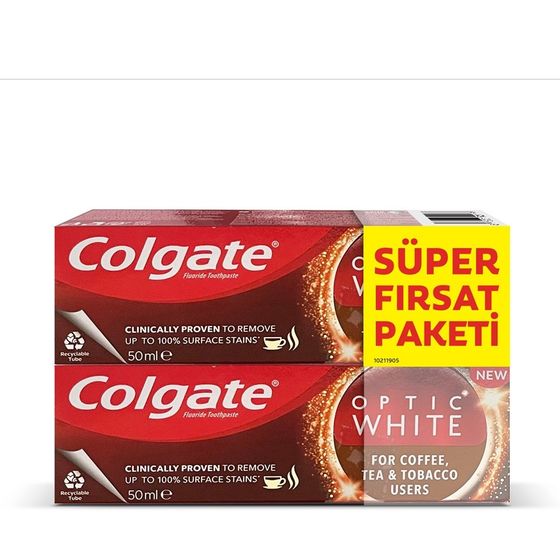 COLGATE OPTIC WHITE İKİLİ PAKET 50ML