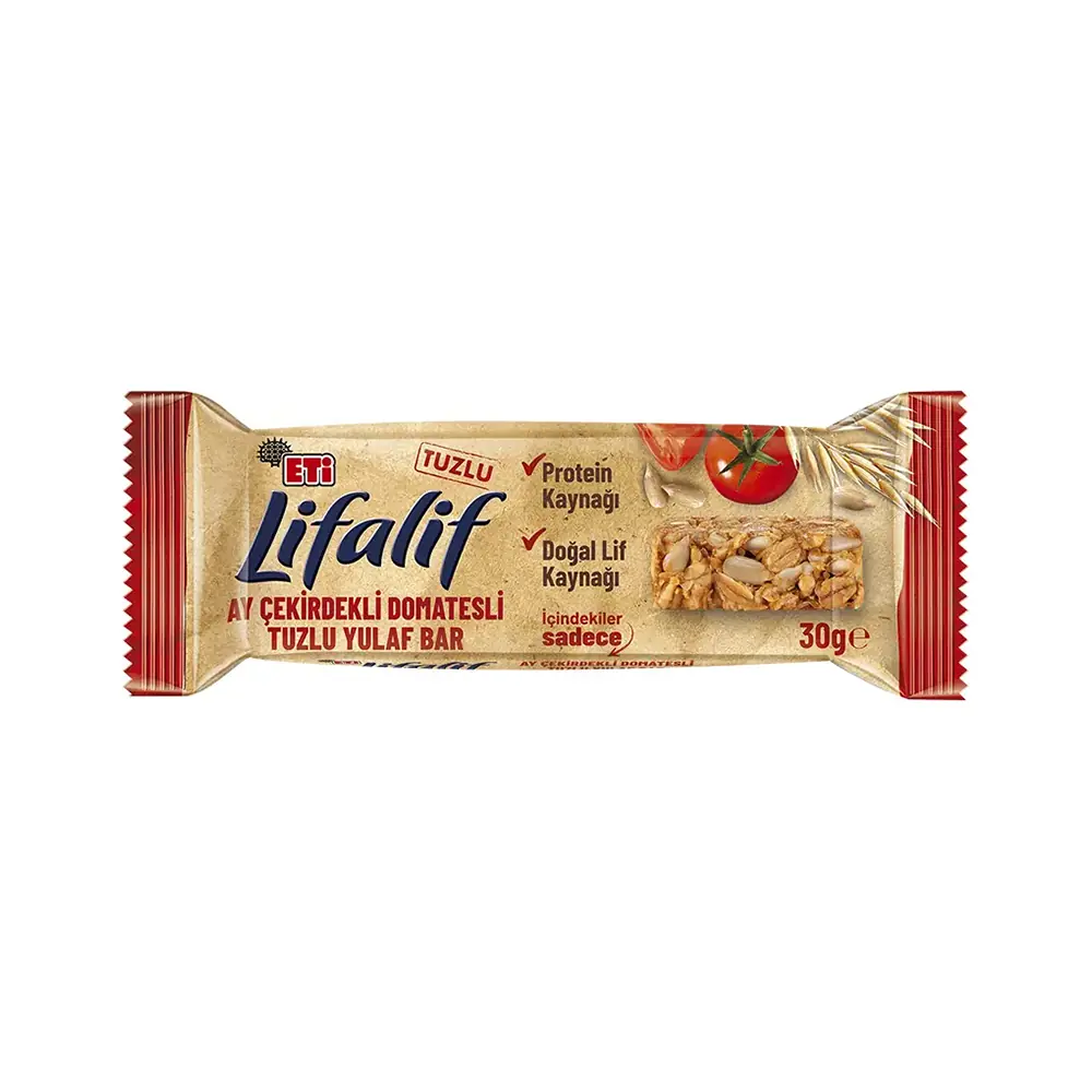 ETİ LİFALİFT AY ÇEKİRDEKLİ DOMATESLİ TUZLU YULAF BAR 30 GR
