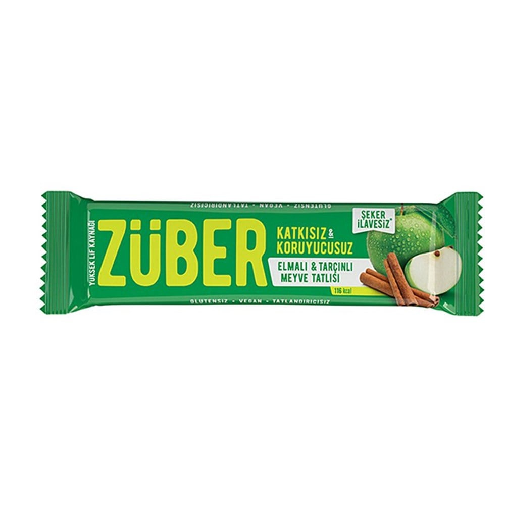 ZÜBER MEYVE BAR ELMALI VE TARÇINLI 40GR 