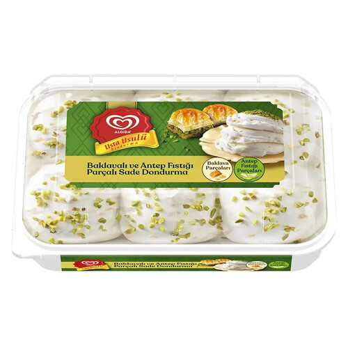 ALGIDA BAKLAVALI VE ANTEP FISTIĞI PARÇALI SADE DONDURMA 410 ML