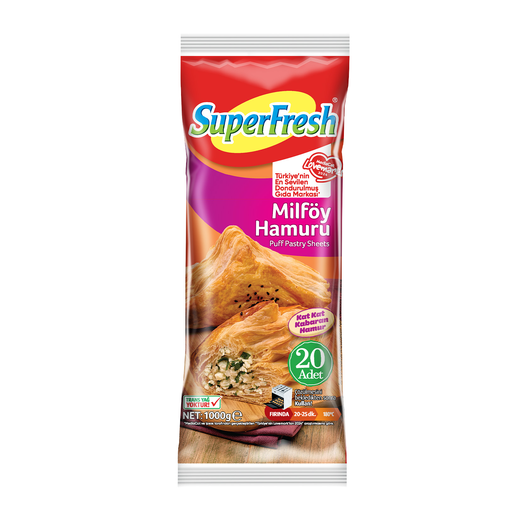 SUPERFRESH MİLFÖY HAMURU 1000 G