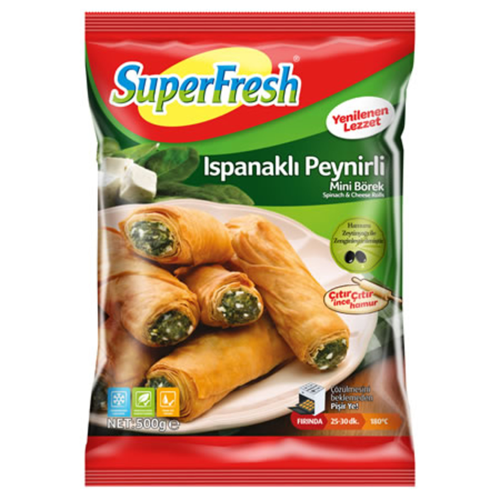 SUPERFRESH PEYNİRLİ RULO BÖREK 500G