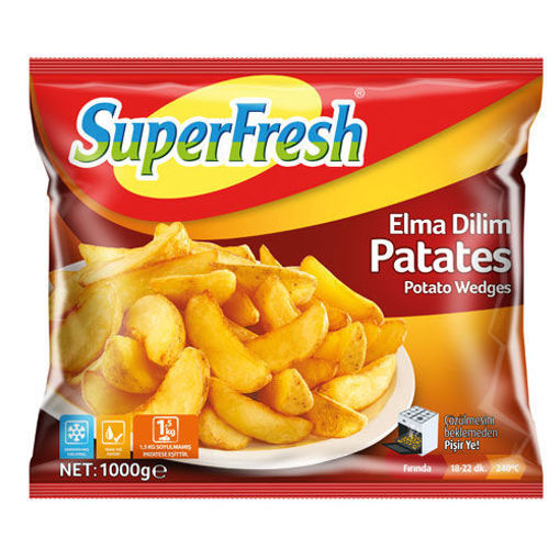 SUPERFRESH ELMA DİLİM PATATES 1000 GR