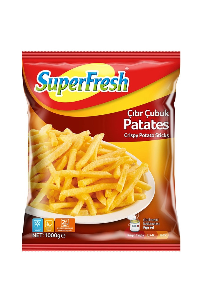 SUPERFRESH İNCE ÇITIR PATATES 1000 GR