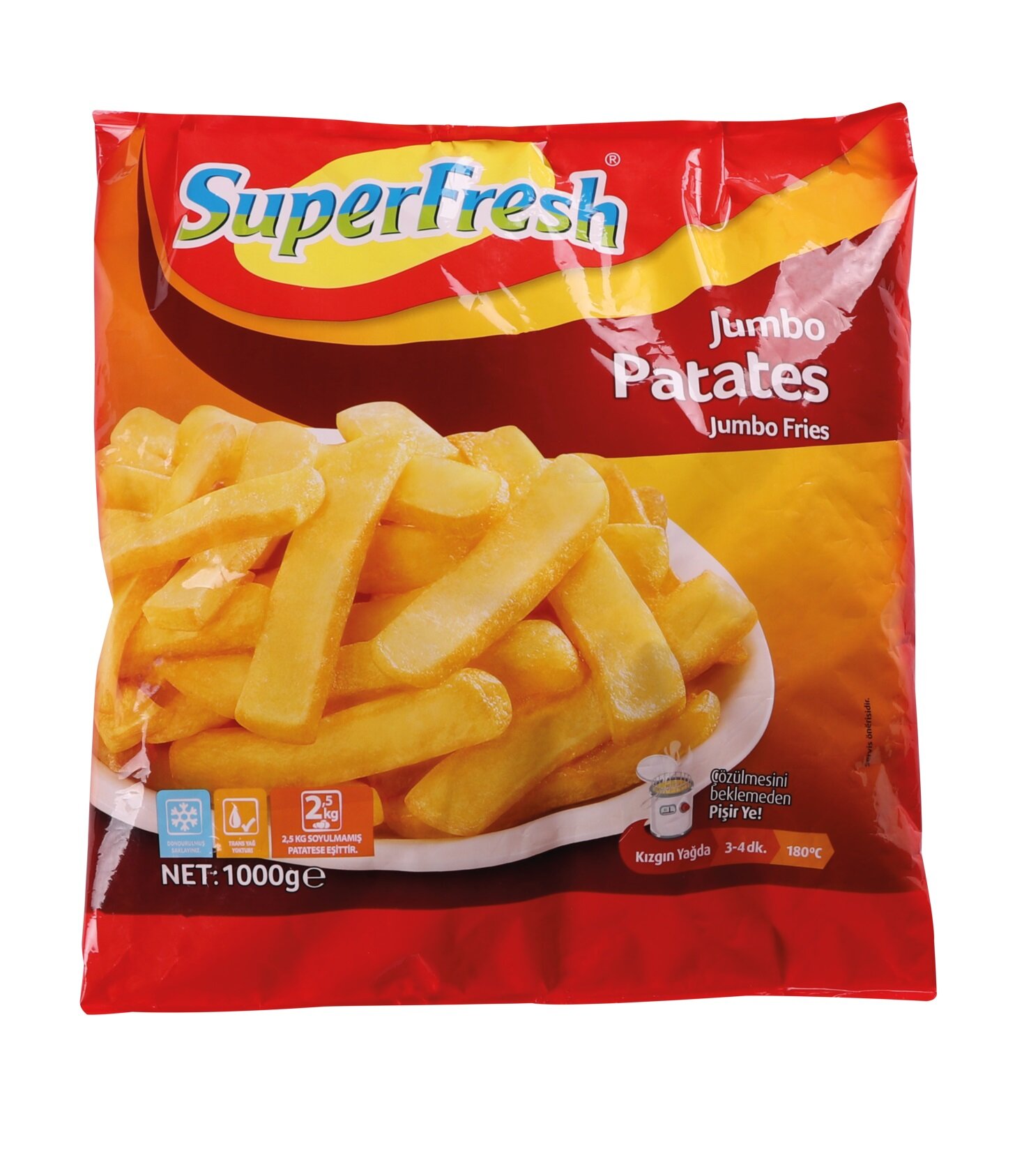 SUPERFRESH PARMAK PATATES JUMBO 1000 GR