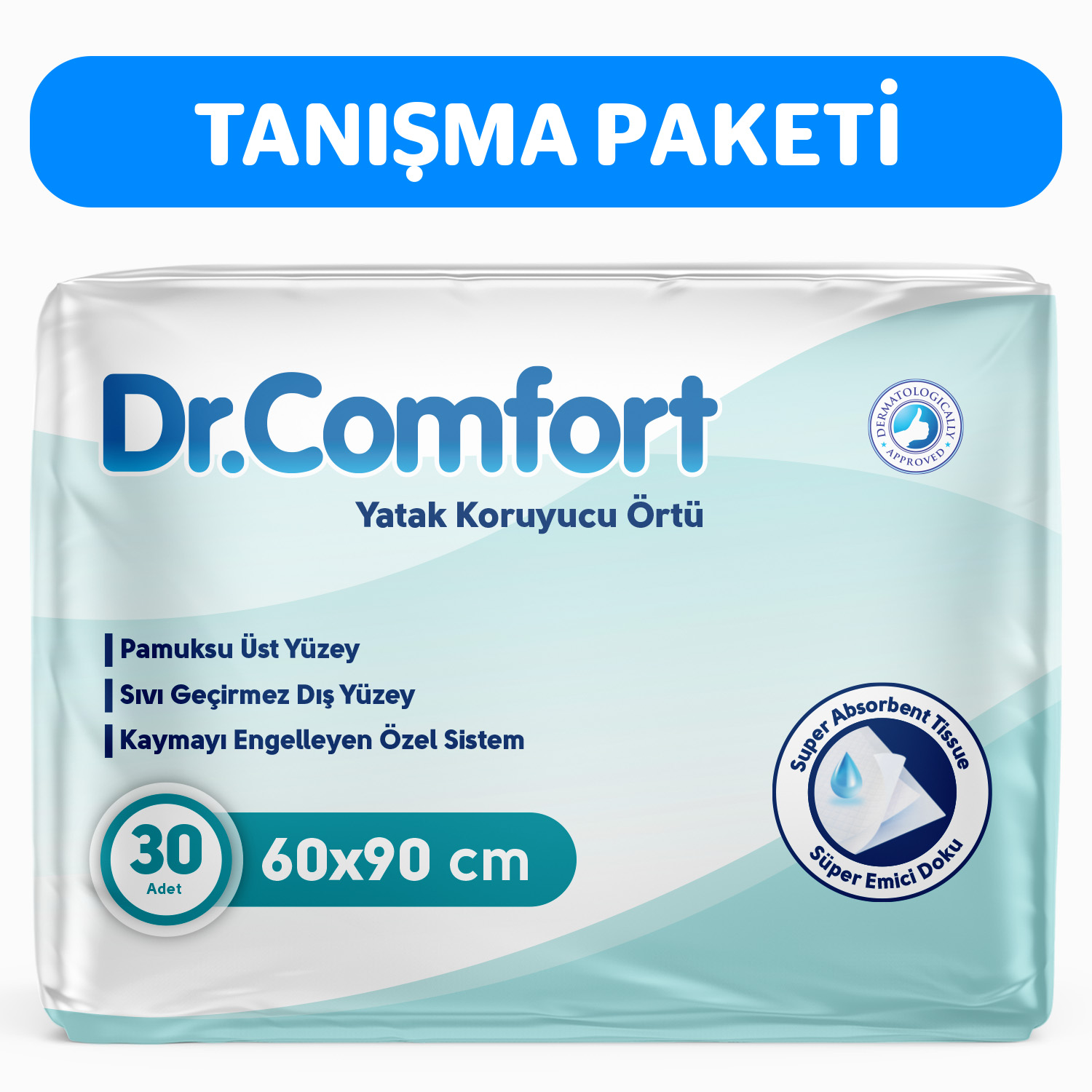 DR.COMFORT YATAK KORUYUCU ÖRTÜ 60X90 CM 30 ADET