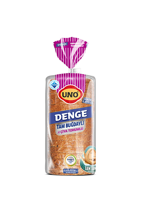 UNO DENGE TAM BUĞDAYLI VE ÇİYA TOHUMLU EKMEK 400 GR