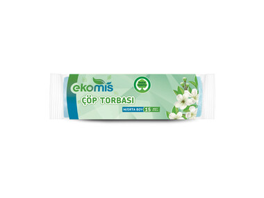 EKODEX ORTA BOY ÇÖP TORBASI 15 ADET