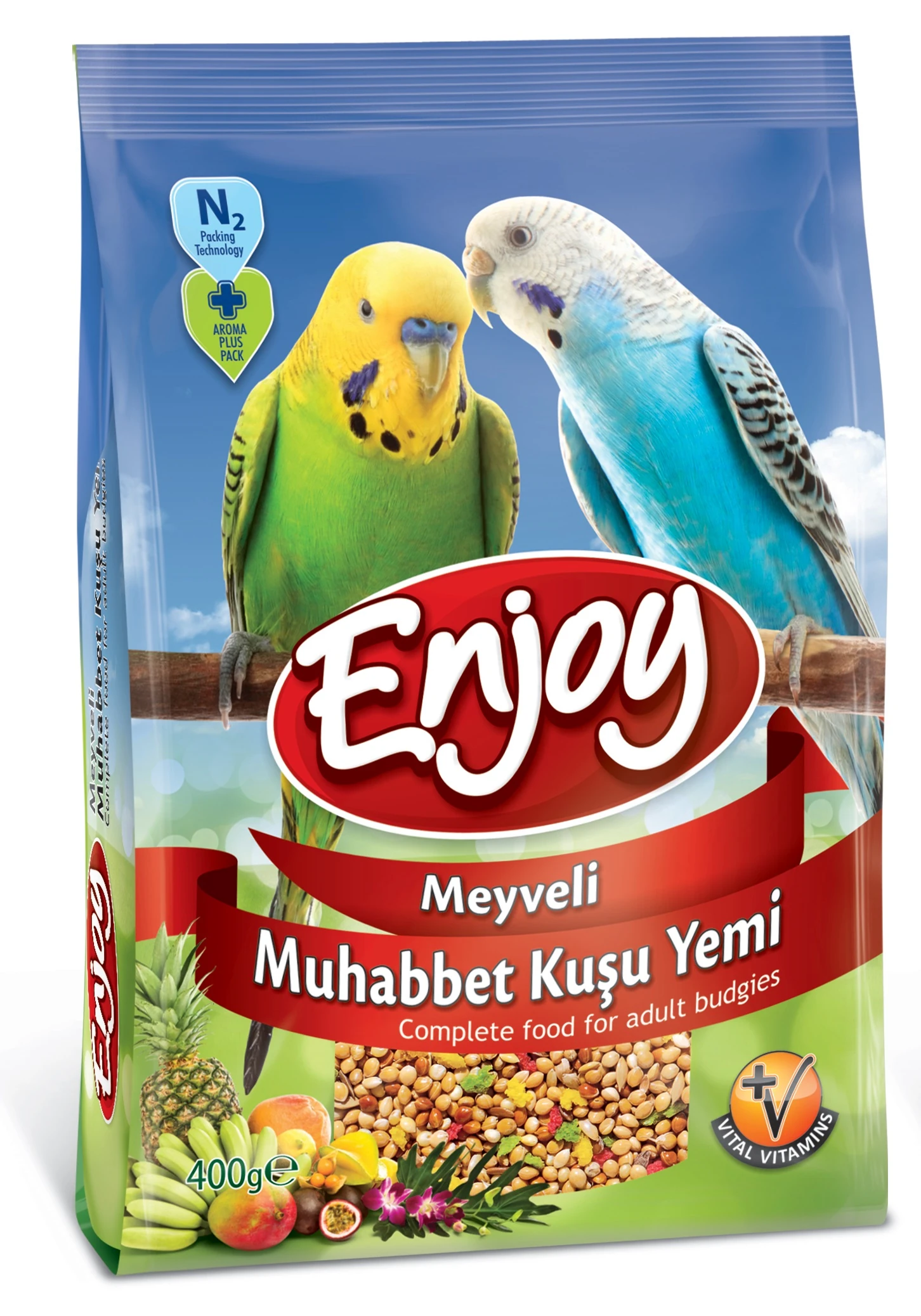 ENJOY MEYVELİ MUHABBET KUŞ YEMİ 400 GR