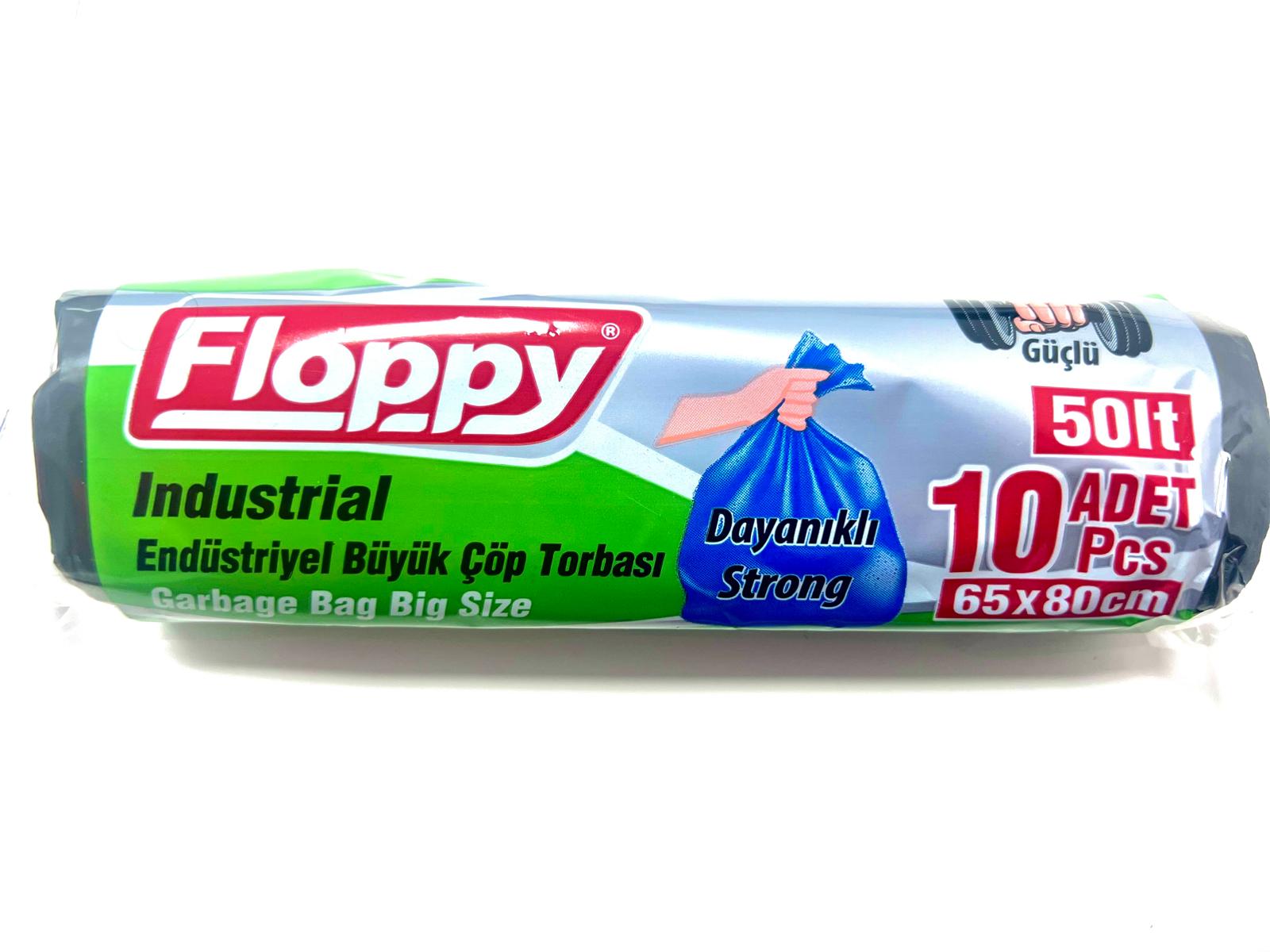 FLOPPY BÜYÜK BOY ÇÖP TORBASI 65X80 CM 10 ADET