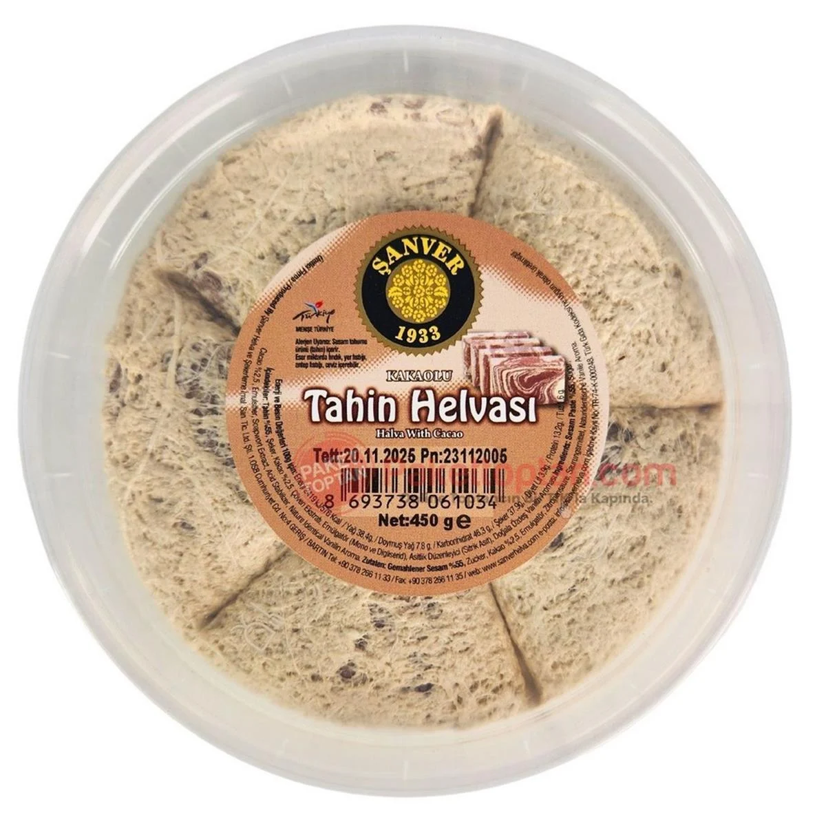 ŞANVER KAKAOLU HELVA 450GR