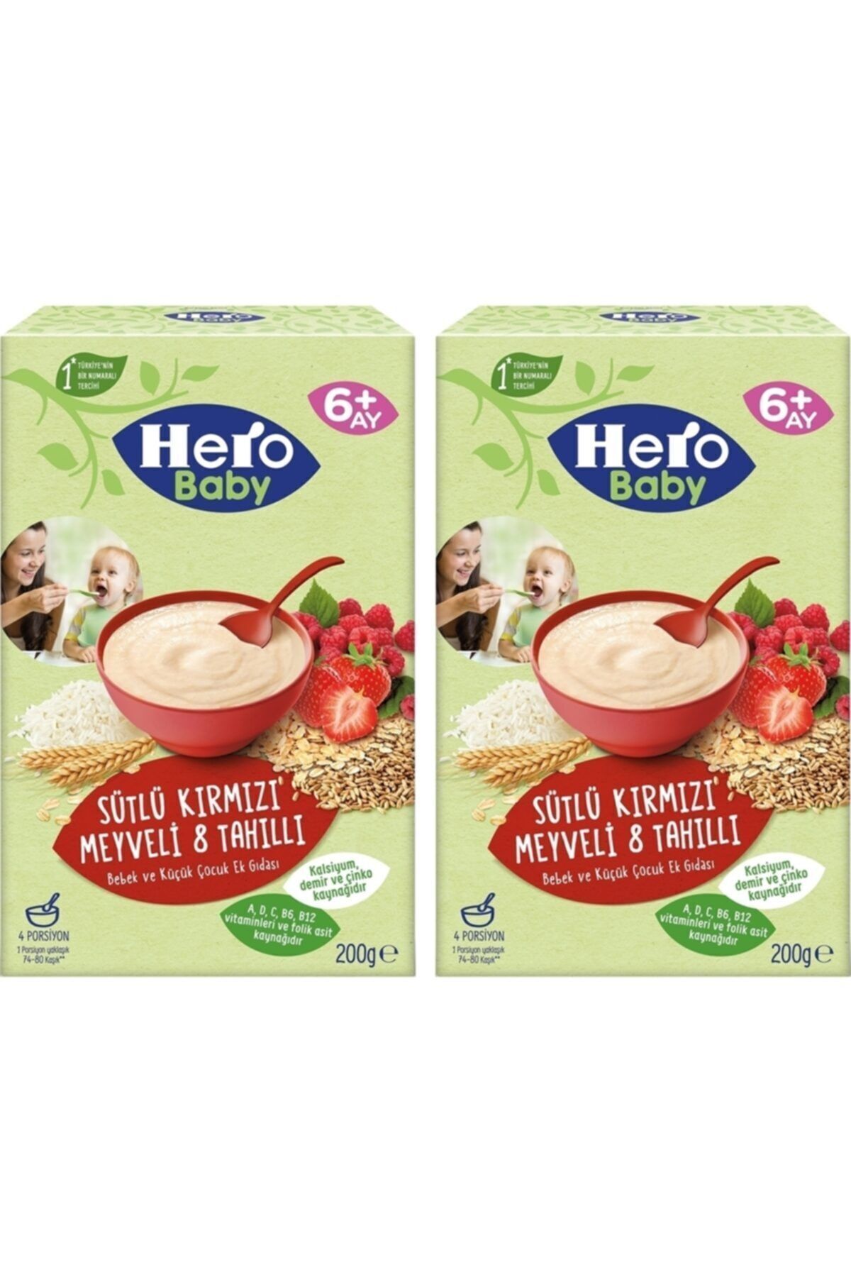 HERO BABY SÜTLÜ KIRMIZI MEYVELİ TAHILLI 200 GR