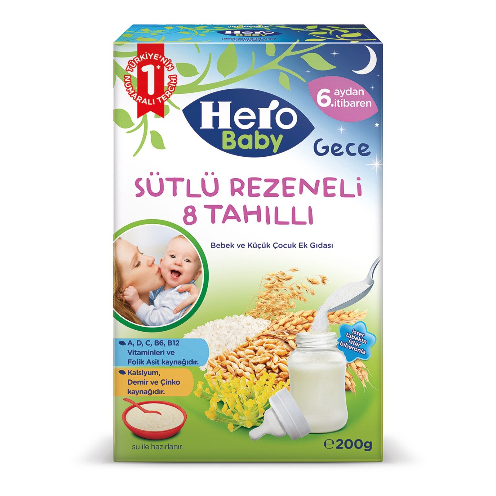 HERO BABY SÜTLÜ TAHILLI REZENELİ 200 GR