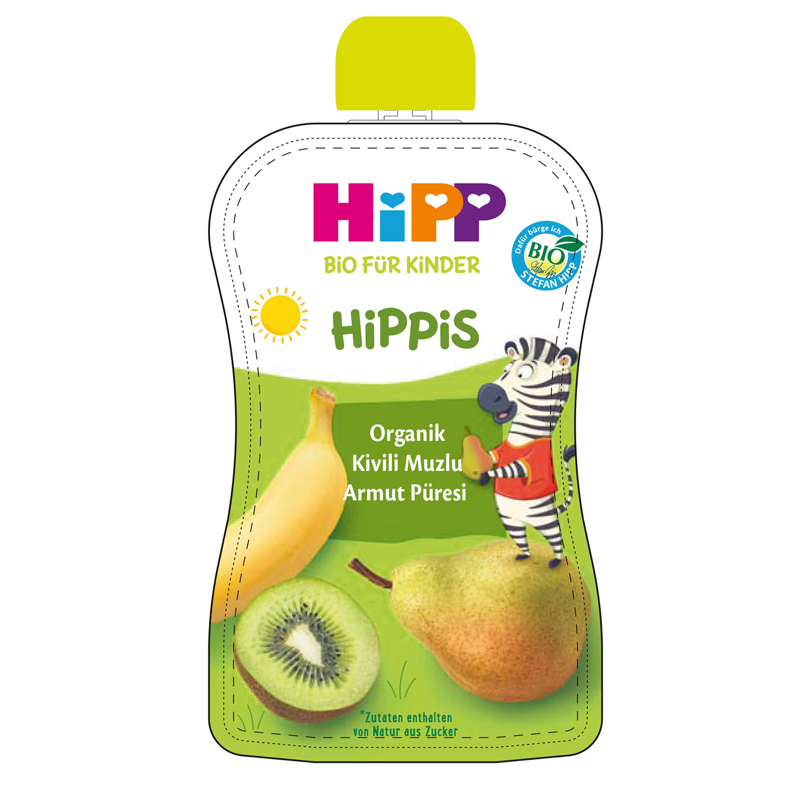 HIPP ORGANİK KİVİLİ MUZLU ARMUT PÜRESİ 100 GR