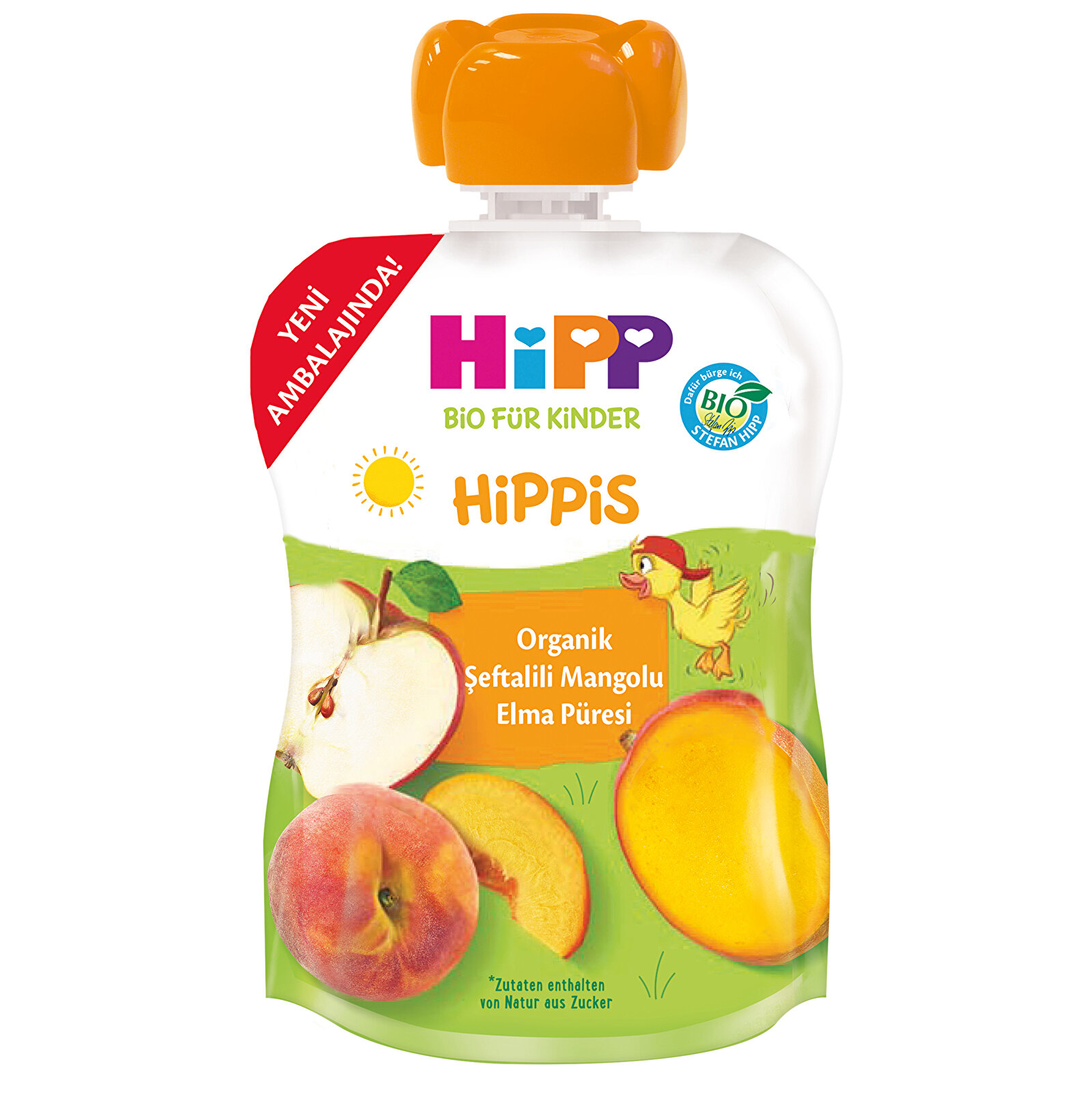 HIPP ORGANİK MANGOLU YOĞURTLU MUZLU ŞEFTALİ PÜRESİ 100 GR
