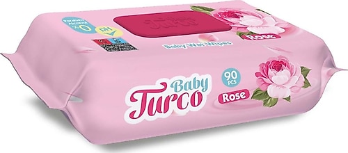BABY TURCO  GÜL ISLAK MENDİL  90 ADET