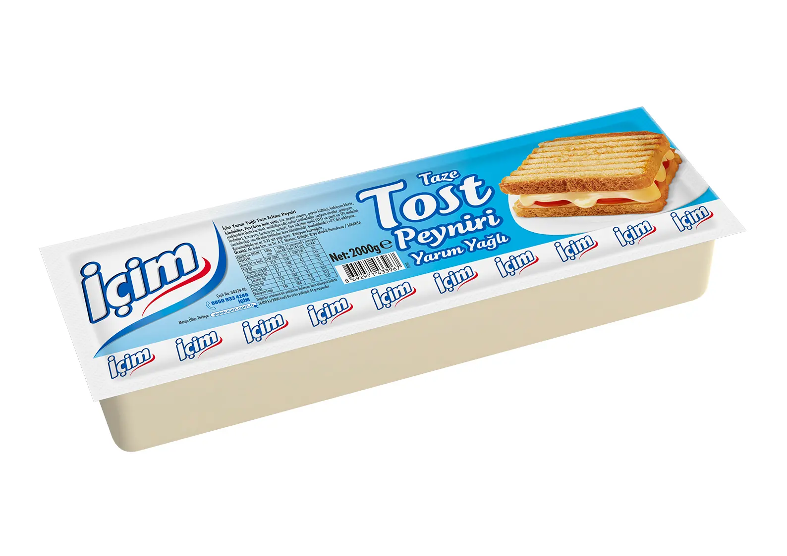 İÇİM YARIM YAĞLI TOST KAŞARI 400 GR