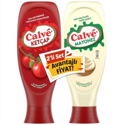 CALVE KETÇAP MAYONEZ İKİLİ SET 1150GR