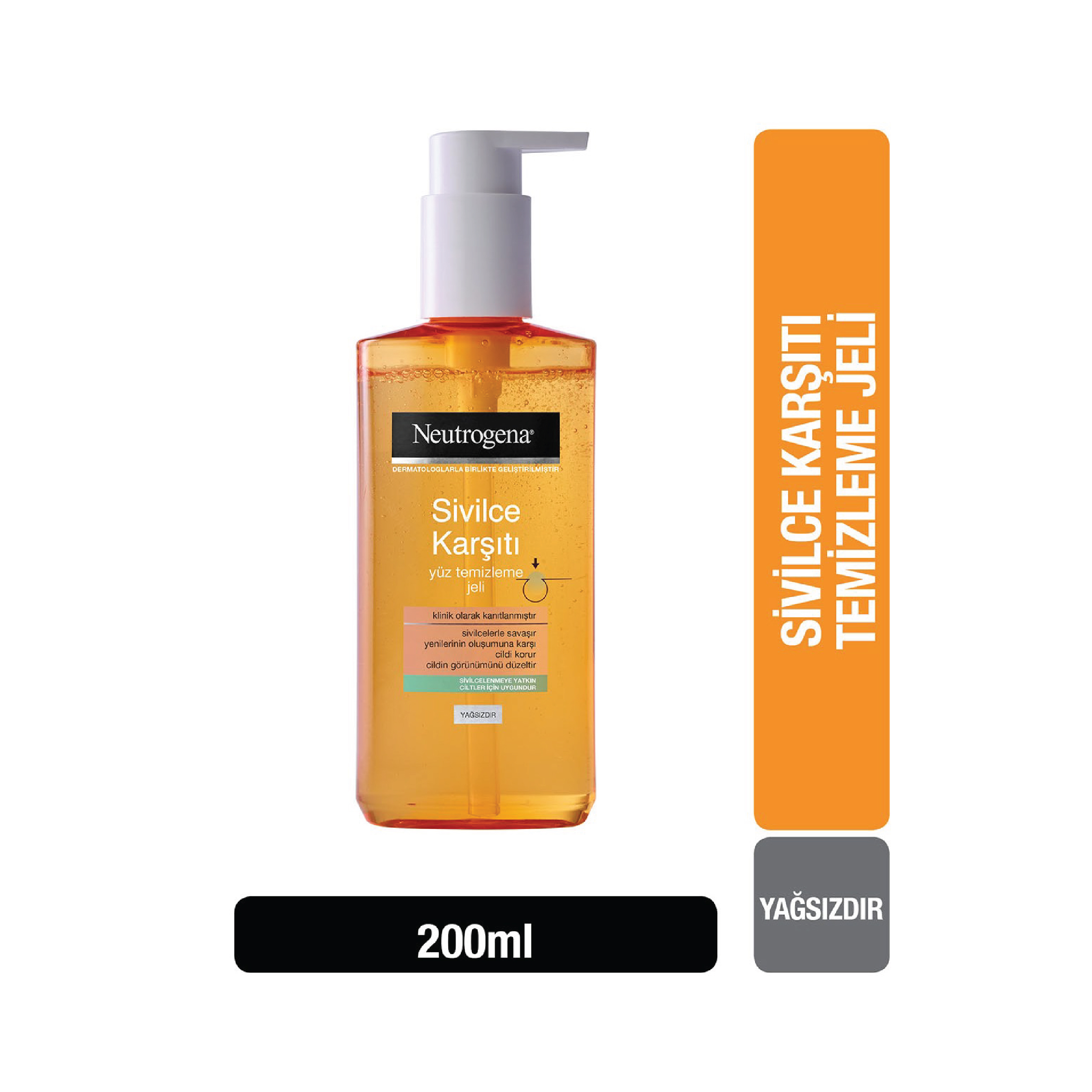 NEUTROGENA SİVİLCE KARŞITI %2  SALİSİLİK ASİT TEMİZLEYİCİ JEL 200 ML