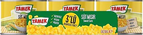 TAMEK 3'LÜ SÜT MISIR 210 GR