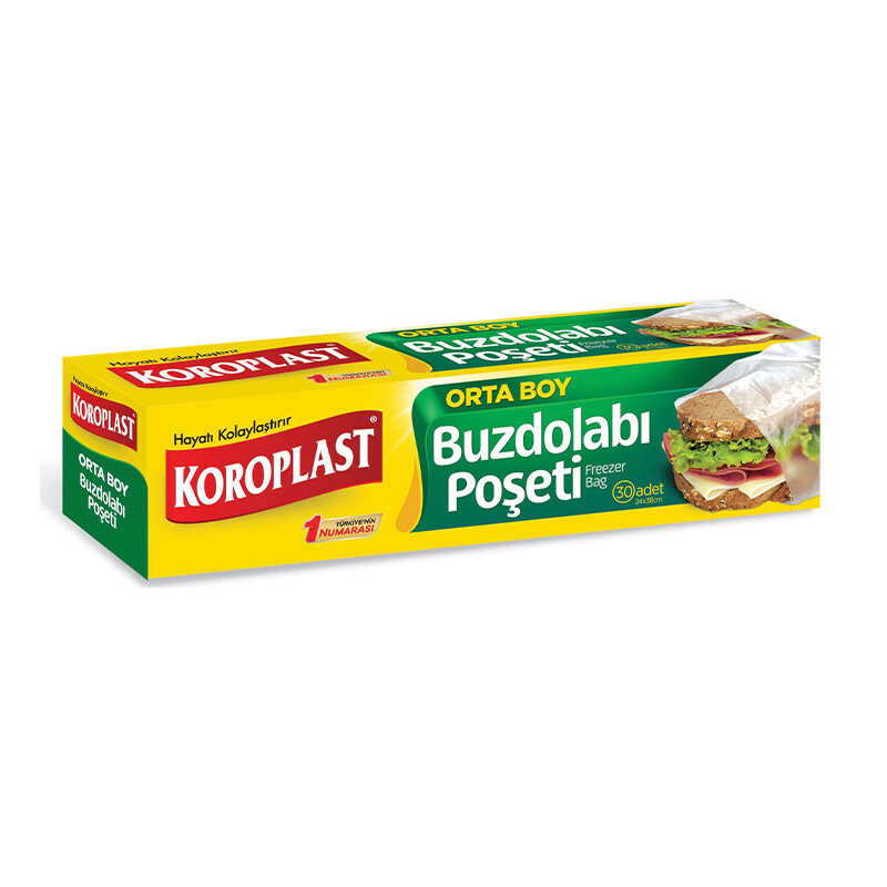 KOROPLAST ORTA BOY BUZDOLABI POŞETİ 20 ADET