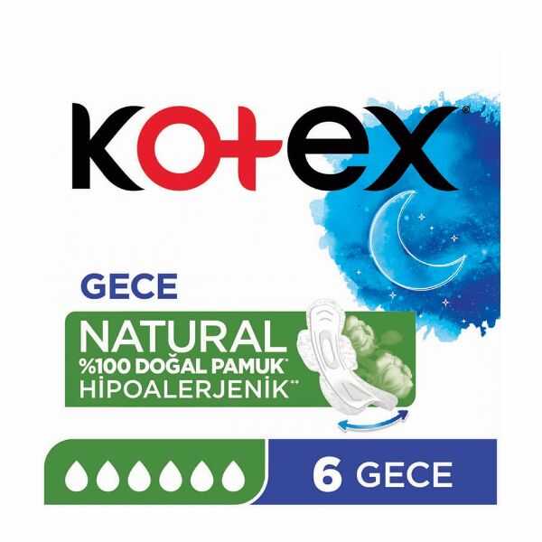 KOTEX NATURAL 6 GECE 