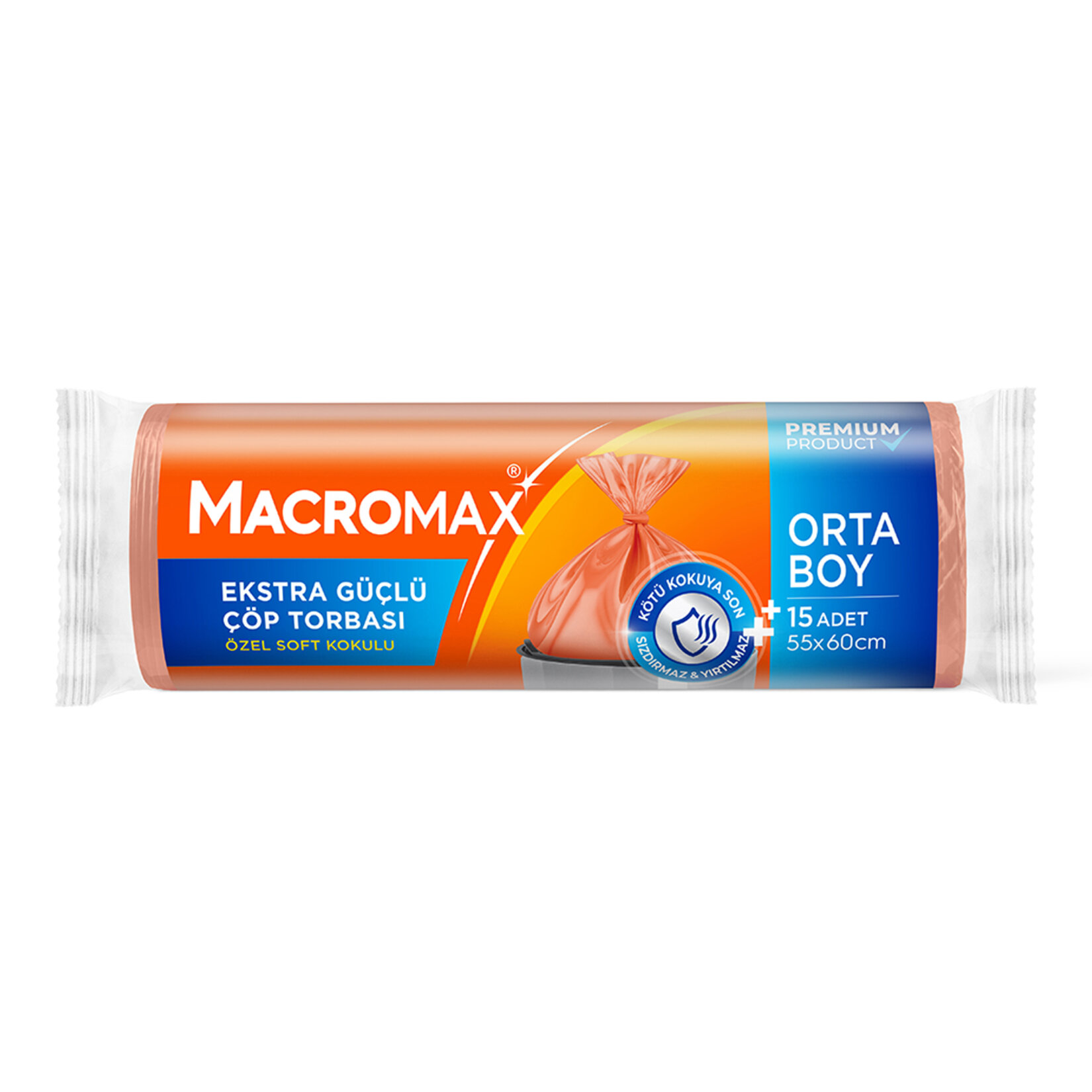 MACROMAX BÜZGÜLÜ ÇÖP TORBASI ORTA BOY YASEMİN KOKULU 10LU