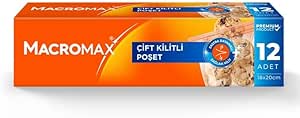 MACROMAX ÇİFT KİLİTLİ POŞET 12Lİ 
