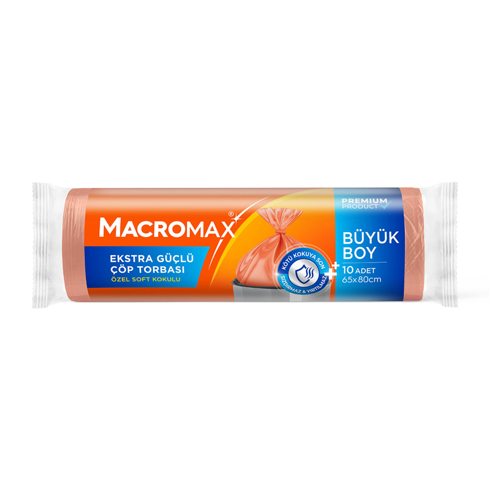 MACROMAX EKSTRA GÜÇLÜ ÇÖP TORBASI BÜYÜK BOY 10 LU