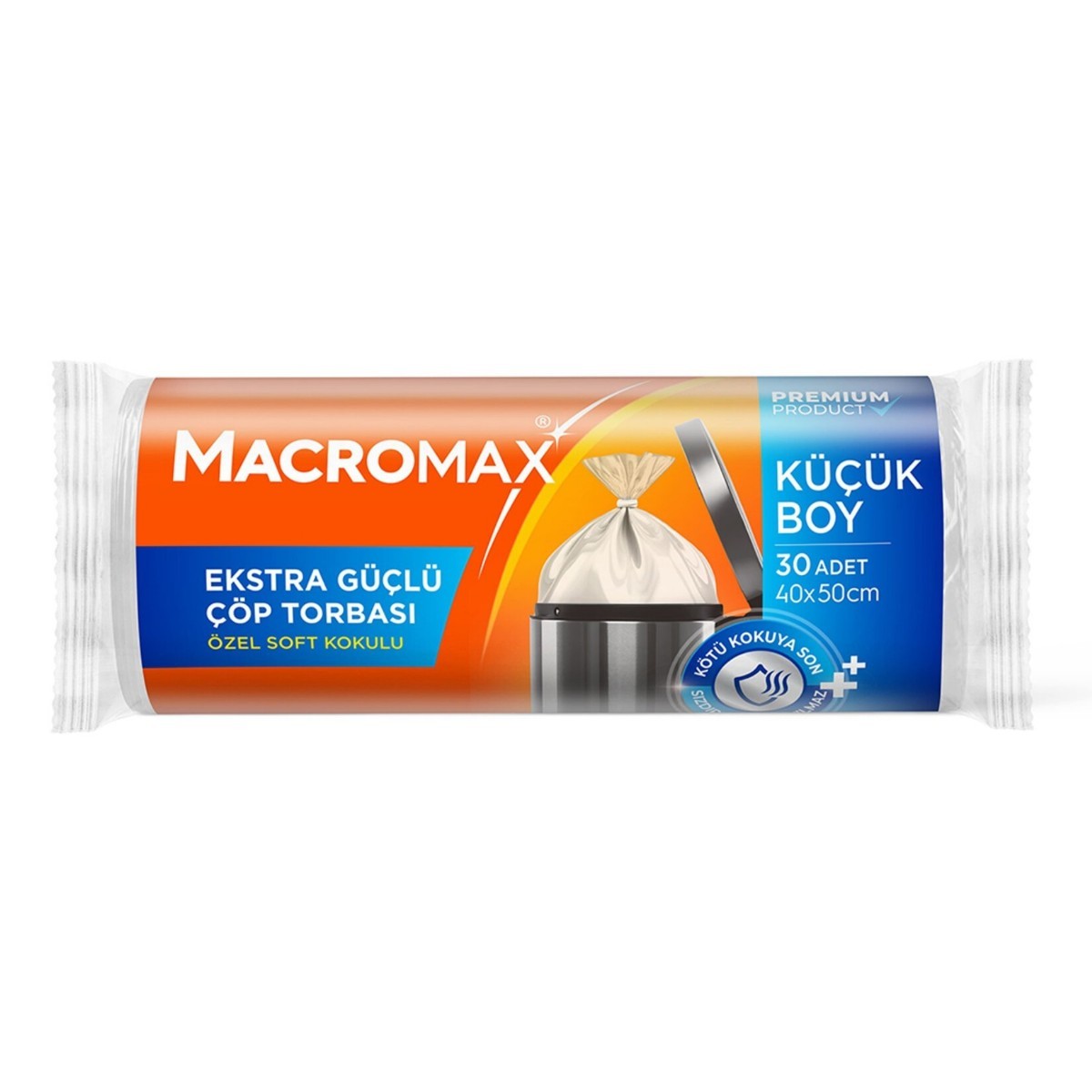 MACROMAX EKSTRA GÜÇLÜ ÇÖP TORBASI KÜÇÜK BOY 30 LU
