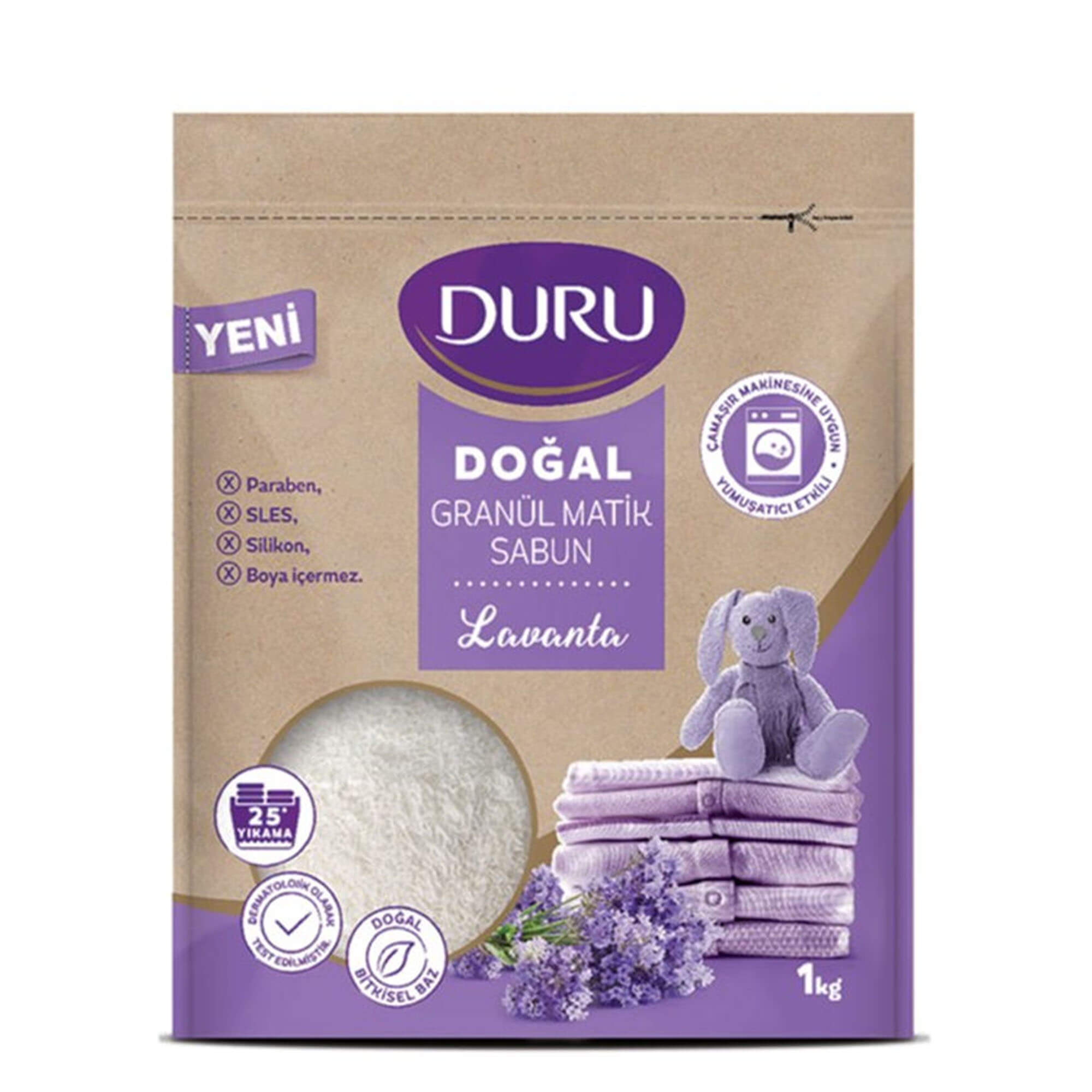DURU DOĞAL GRANÜL MATİK SABUN LAVANTA 1000G