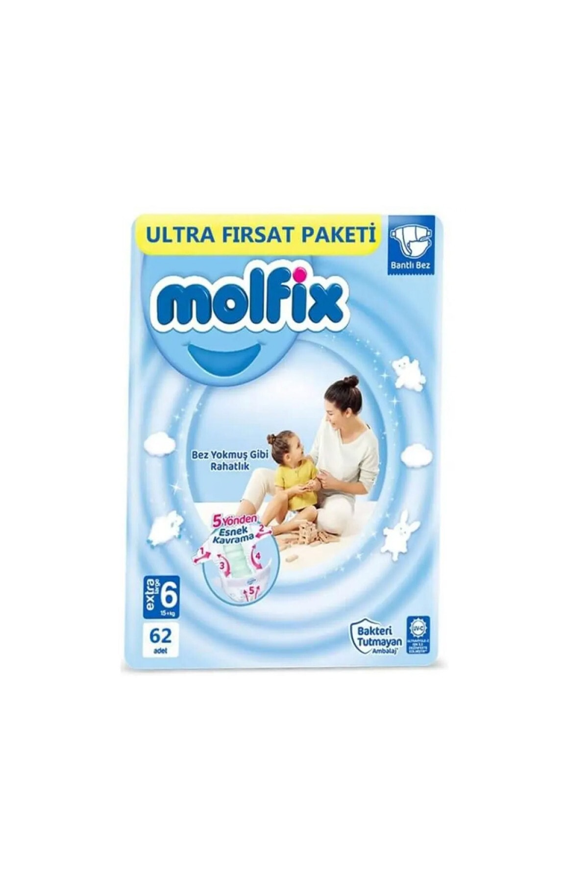 MOLFİX ULTRA FIRSAT EXTRA LARGE 15+KG 62 ADET 