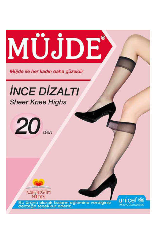 MÜJDE İNCE DİZALTI ÇORAP 