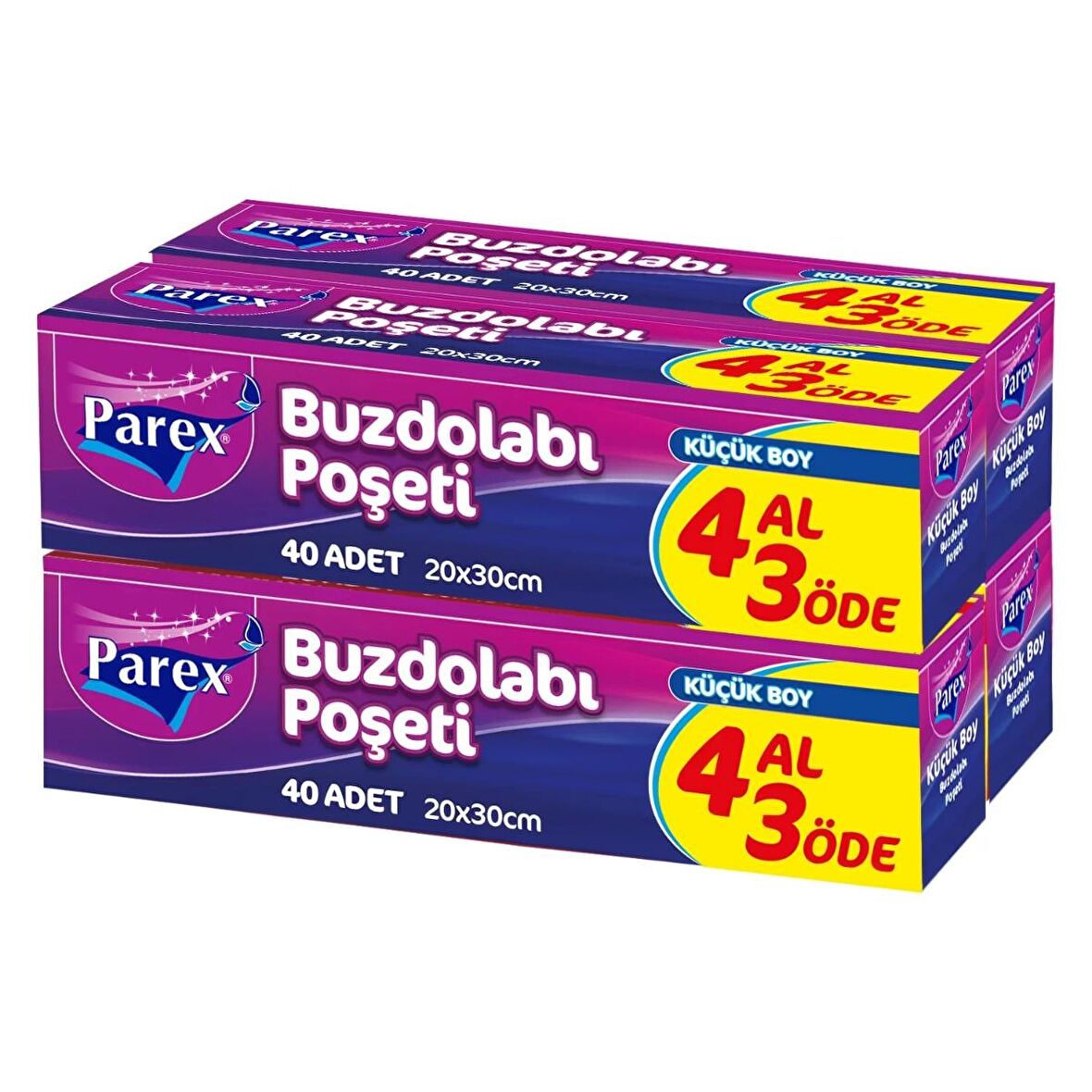 PAREX BUZDOLABI POŞETİ KÜÇÜK BOY 4 AL 3 ÖDE 40 ADET
