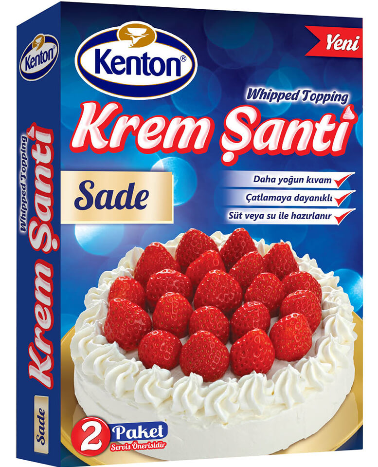 KENTON SADE KREM ŞANTİ PASTA SÜSÜ HEDİYELİ  2*75 GR