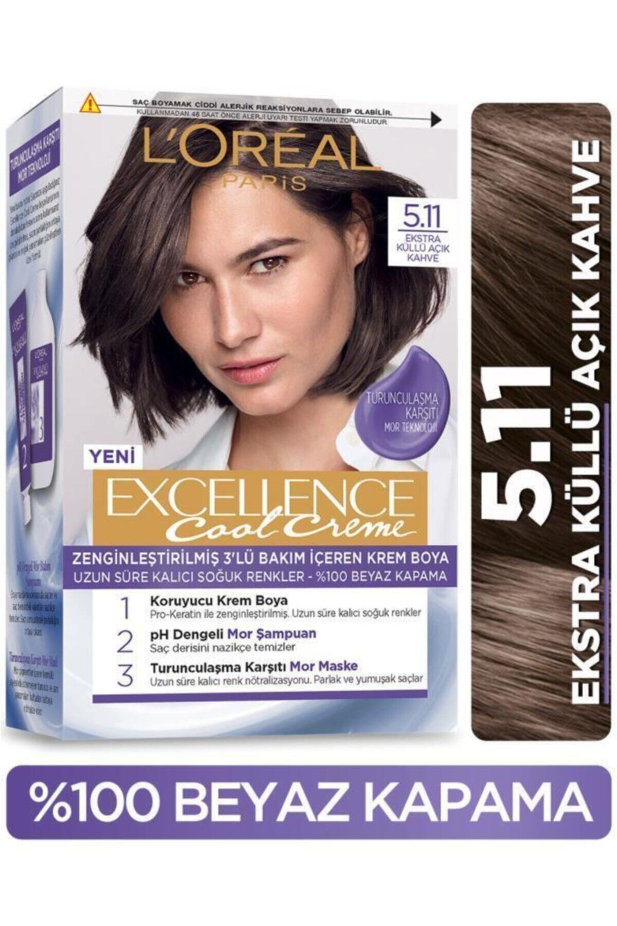 LOREAL PARİS 5.11 EKSTRA KÜLLÜ AÇIK KAHVE SAÇ BOYASI