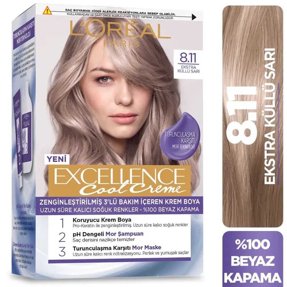 LOREAL PARİS 8.11 EKSTRA ÜLLÜ SARI SAÇ BOYASI